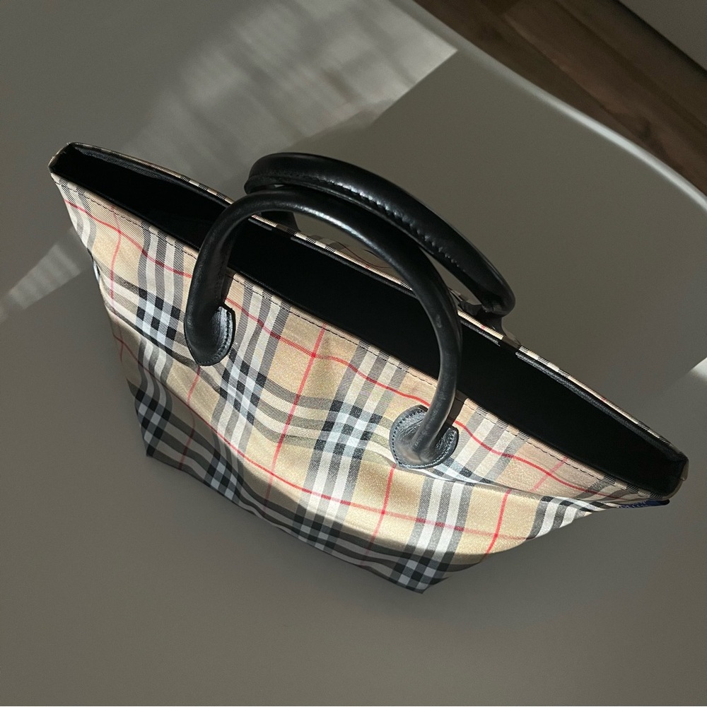 SOLD Vintage Burberry Nova Check Monogram Plaid Mini Tote Purse Handbag